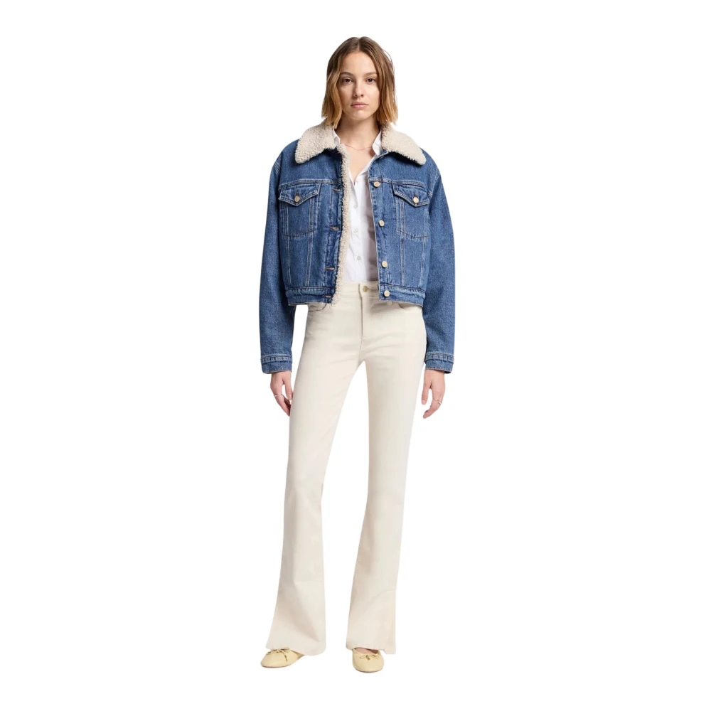 7 For All Mankind Elegante Bootcut Broek White Dames