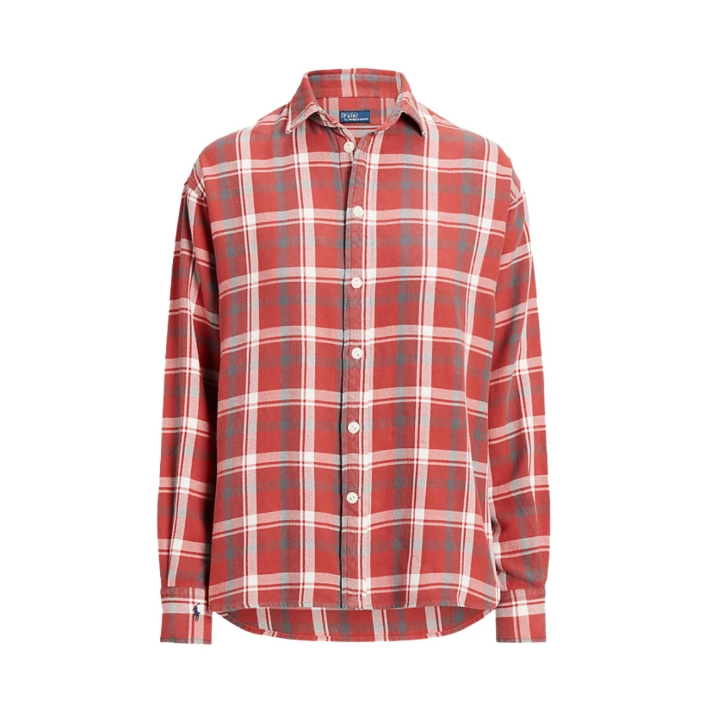 Polo Ralph Lauren Women's Multicolor Shirts, Xs, Red Checkered Shirt