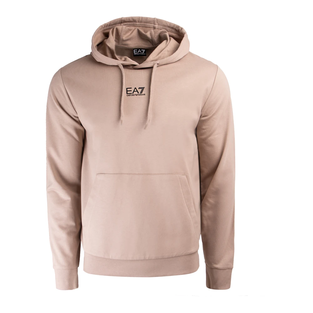 Emporio Armani Ea7 Herr Beige Huvtröja Bomull