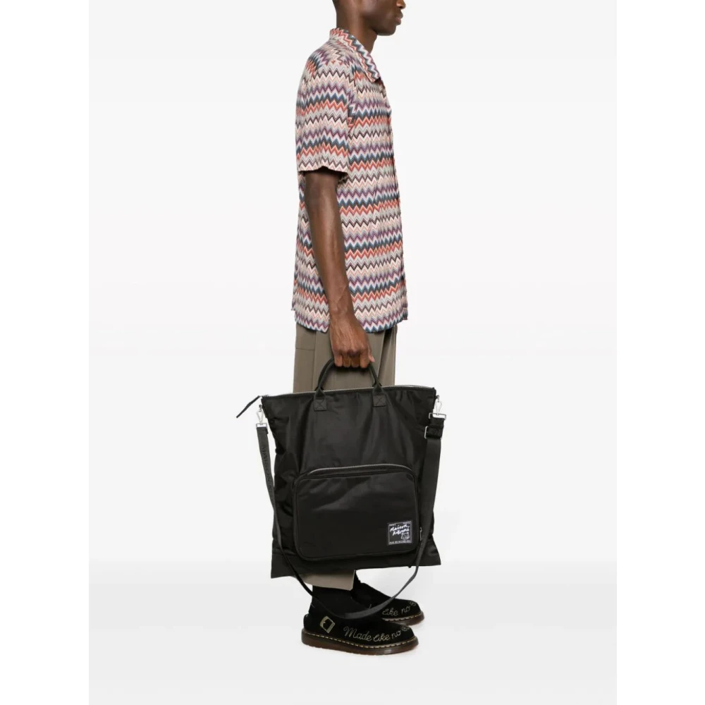 Maison Kitsuné Zwarte Helm Tas Black Heren
