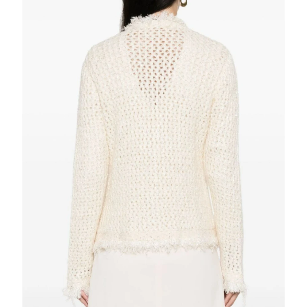 Twinset Witte Mesh Gebreid Jack White Dames