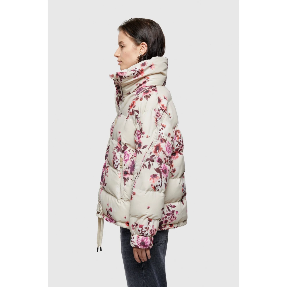 OOF Wear Omkeerbare Bloemen Nylon Jas Multicolor Dames