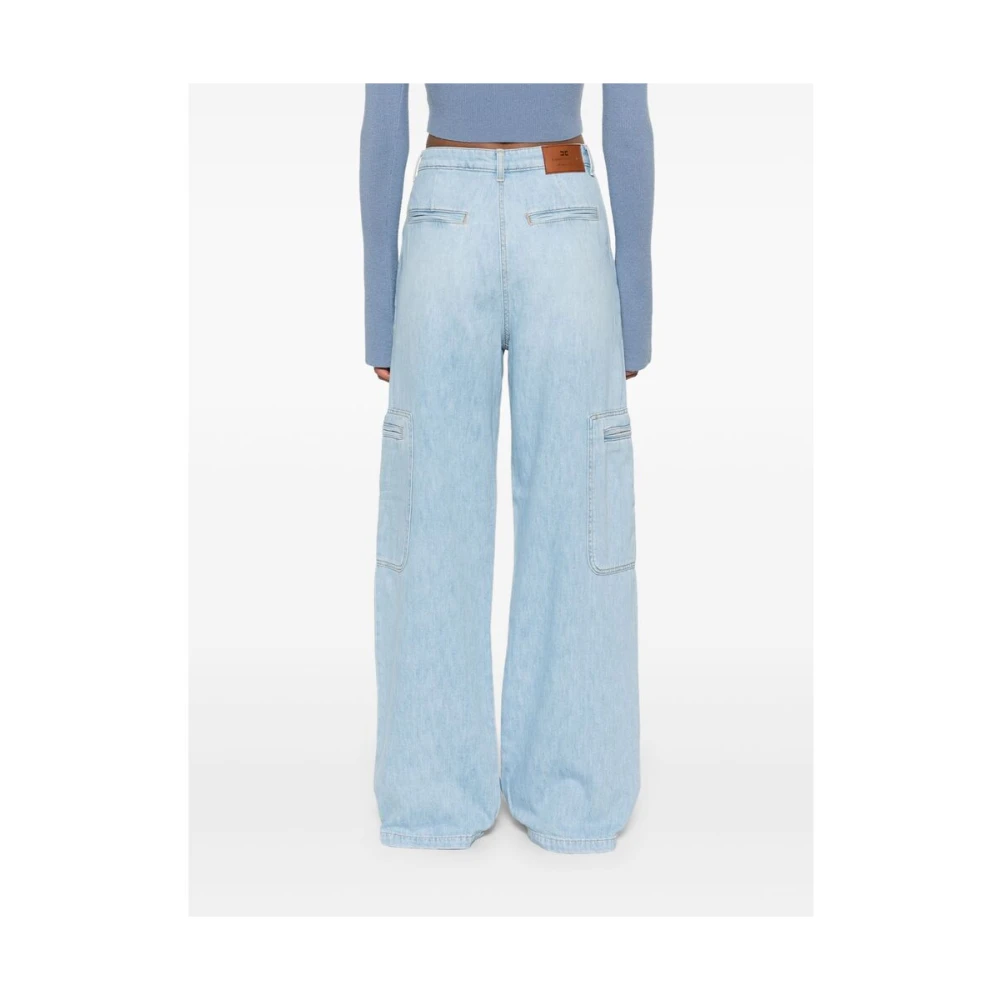 Elisabetta Franchi Lichtblauwe Denim Jeans met Zakken Blue Dames