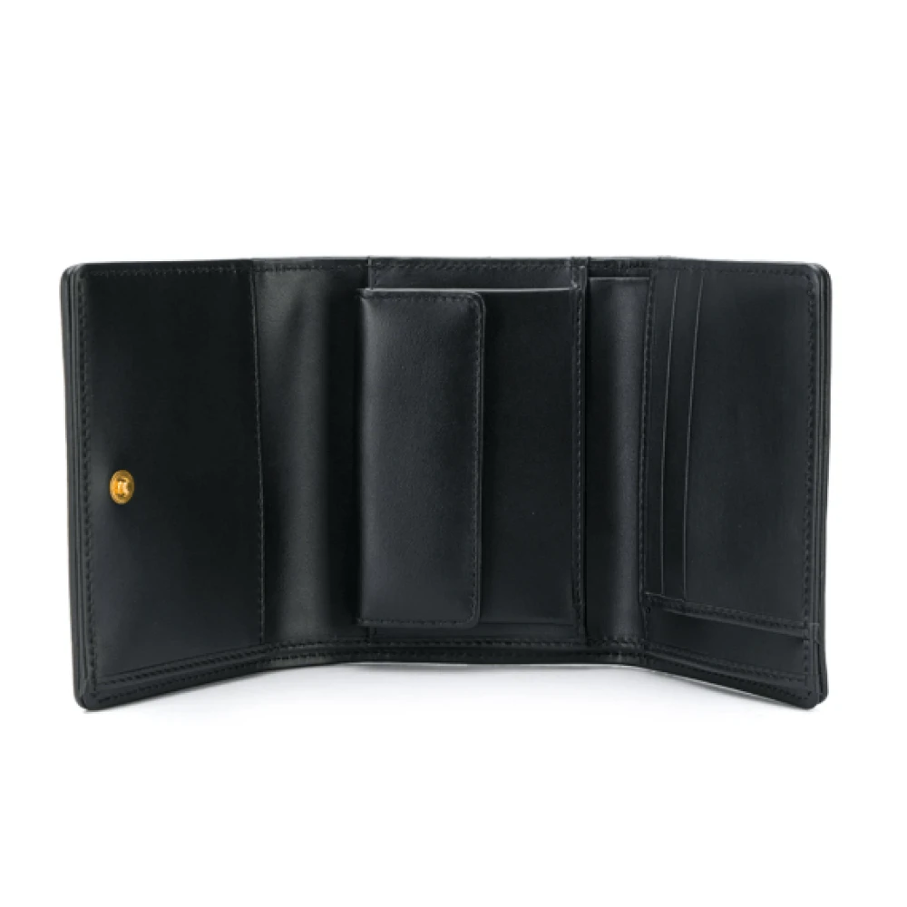 Dolce & Gabbana Zwarte Leren Portemonnee met Hartmotief Black Dames