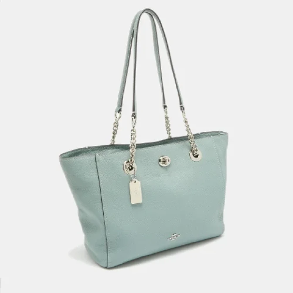 Coach Pre-owned Leather shoulder-bags Blue Dames