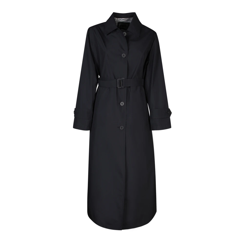 Herno Zwarte Trenchcoat Waterbestendig Black Dames