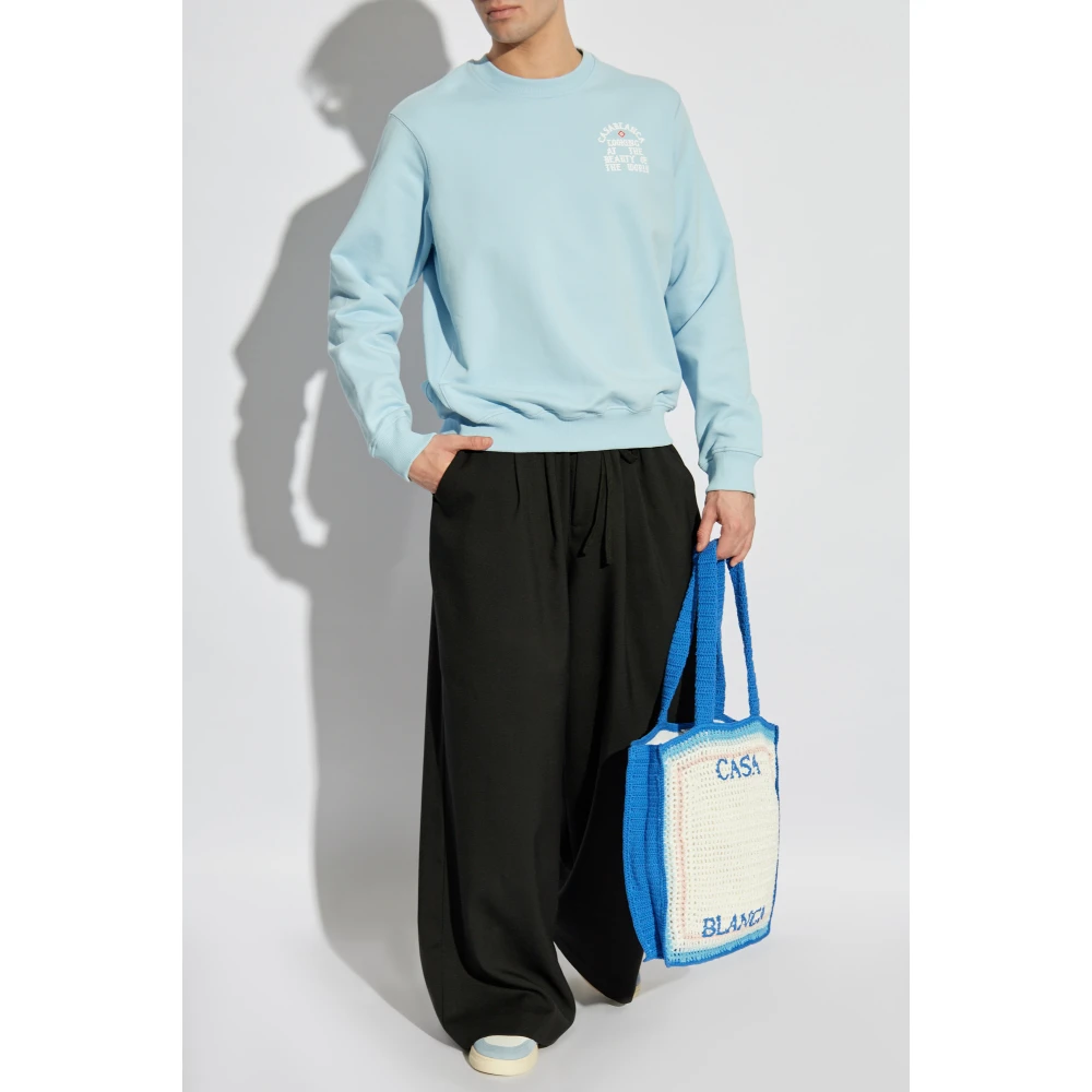 Casablanca Bedrukte sweatshirt Blue Heren