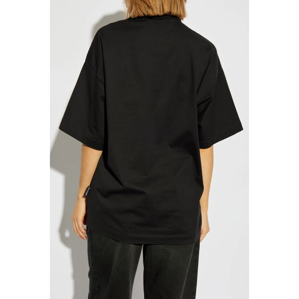 Palm Angels T-shirt met logo Black Dames