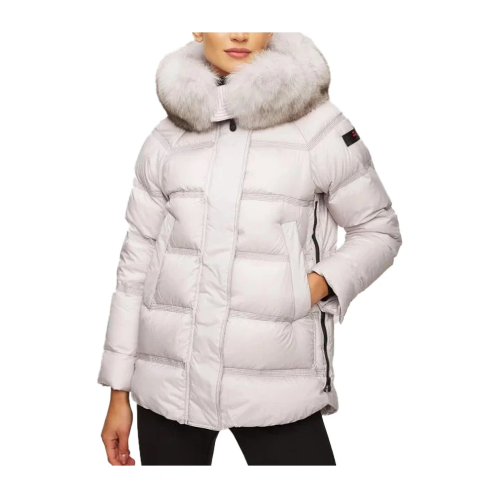 Peuterey Gewatteerde Polyester Parka Jas Gray Dames