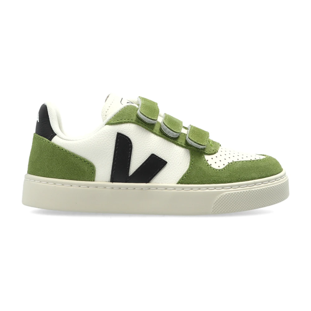 Veja Unisex Kids Green Small V-10 Leather (05) - Kids Sneakers - 23 Eu - Kids