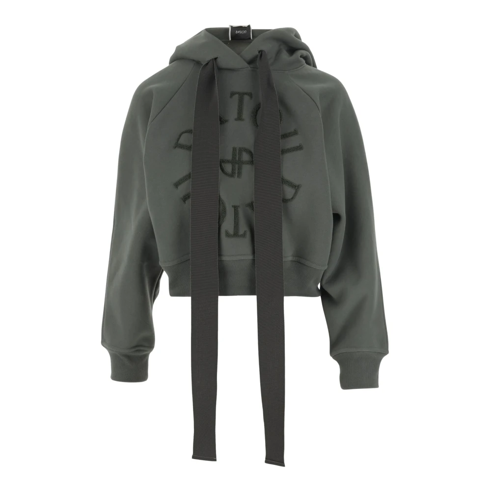Patou Groene Katoenen Logo Sweatshirt Hoodie Green Dames