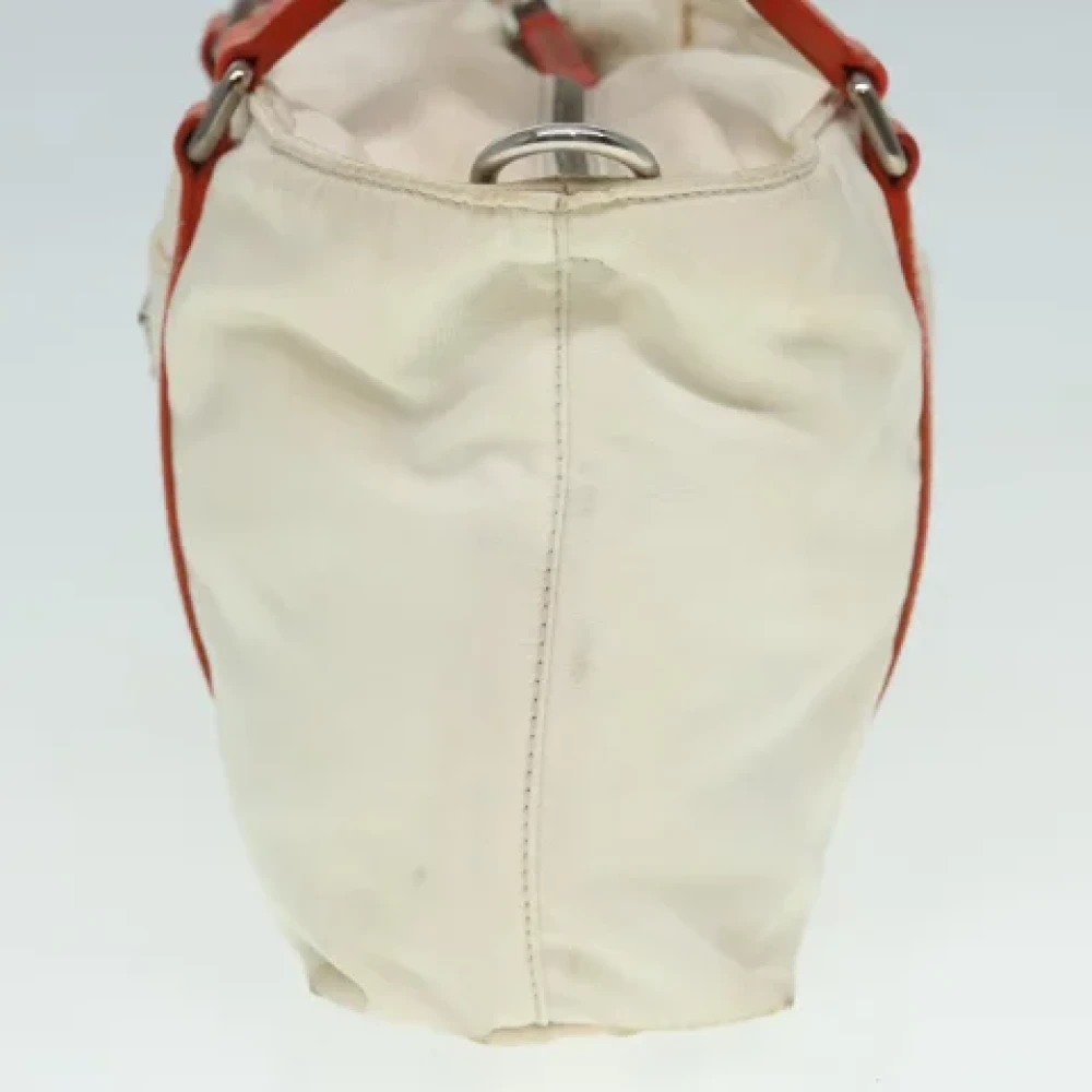 Prada Vintage Pre-owned Nylon handbags Beige Dames