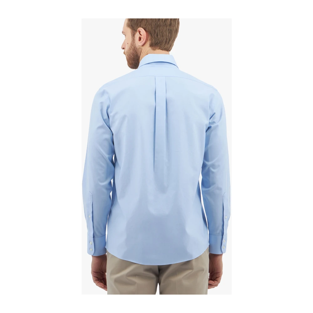 Brooks Brothers Lichtblauw Regular Fit Non-Iron Stretch Supima Katoenen Twill Overhemd met Knoop-Down Kraag Blue Heren