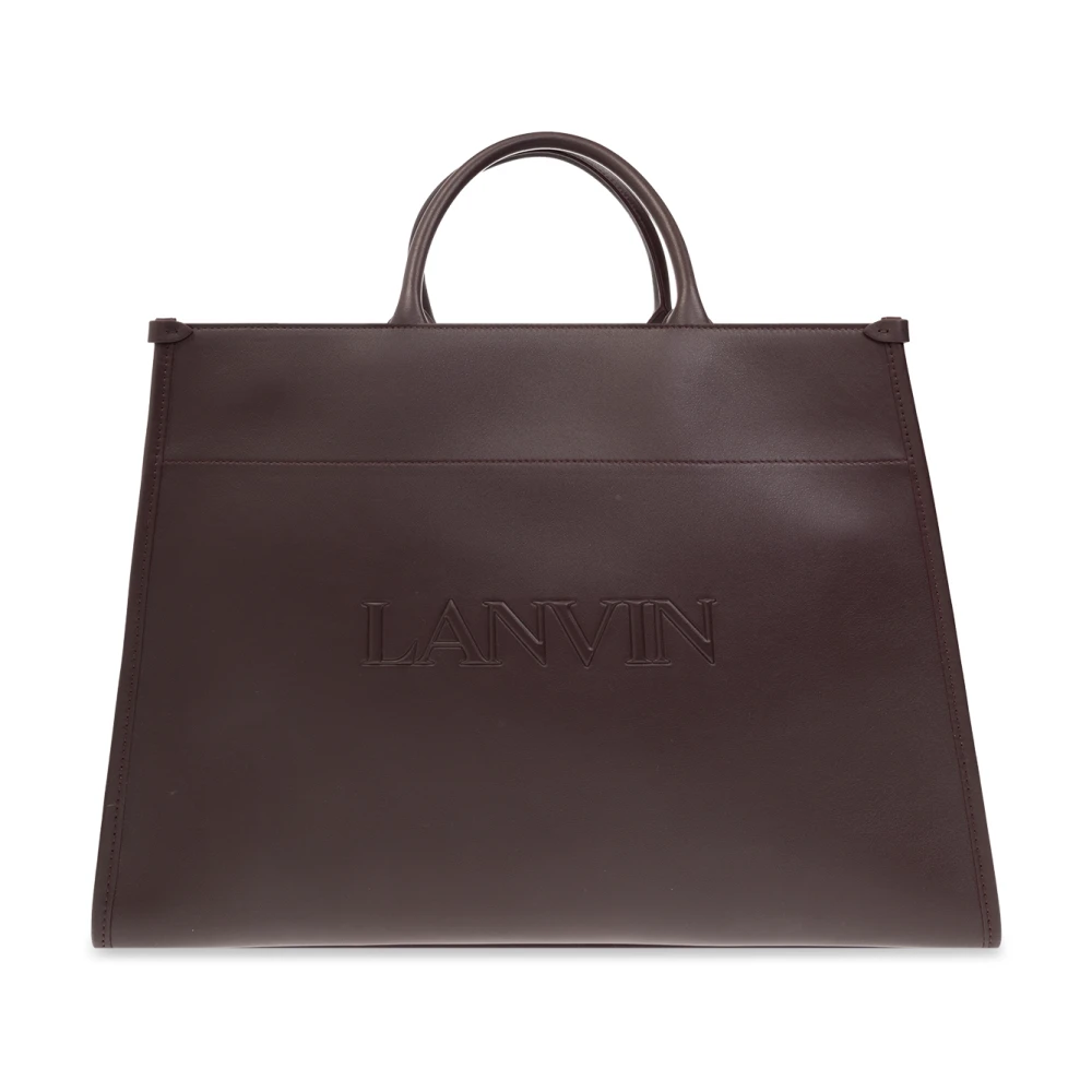Lanvin Shopper tas met logo Purple Dames