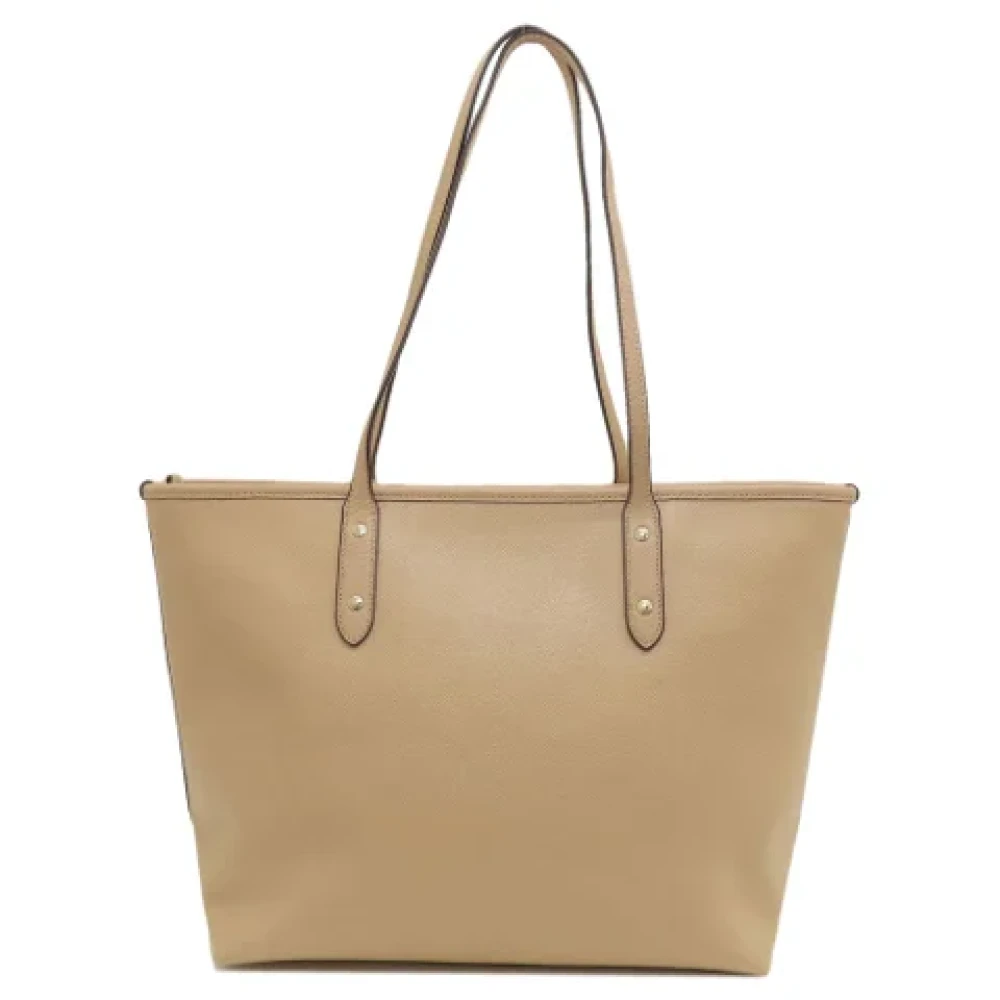 Coach Pre-owned Leather totes Beige Dames