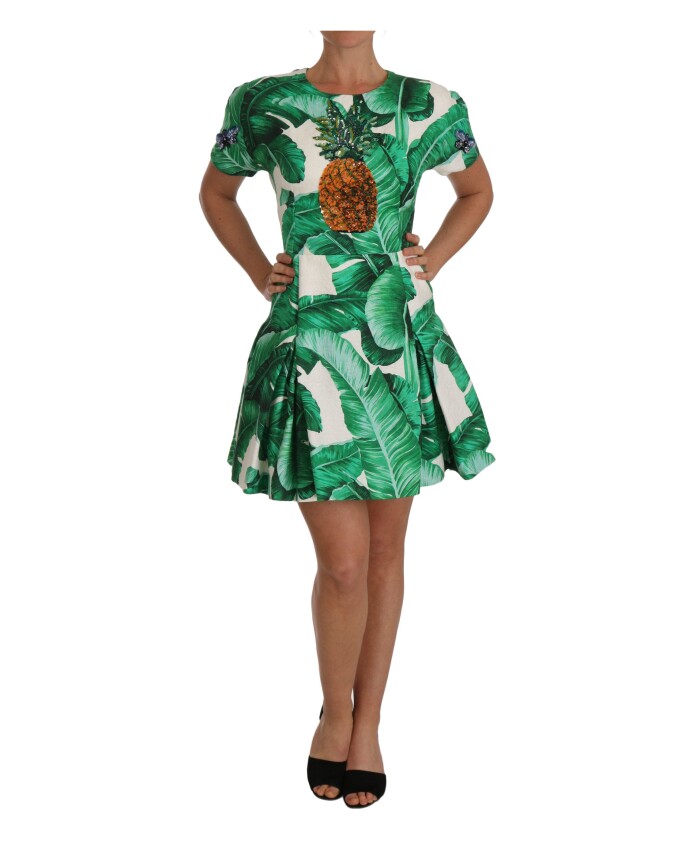 elegant-green-banana-leaf-a-line-dress