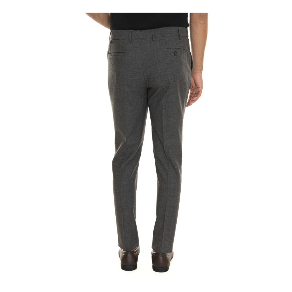 Berwich Elastische Taille Chino met Kleermakerssplit Gray Heren
