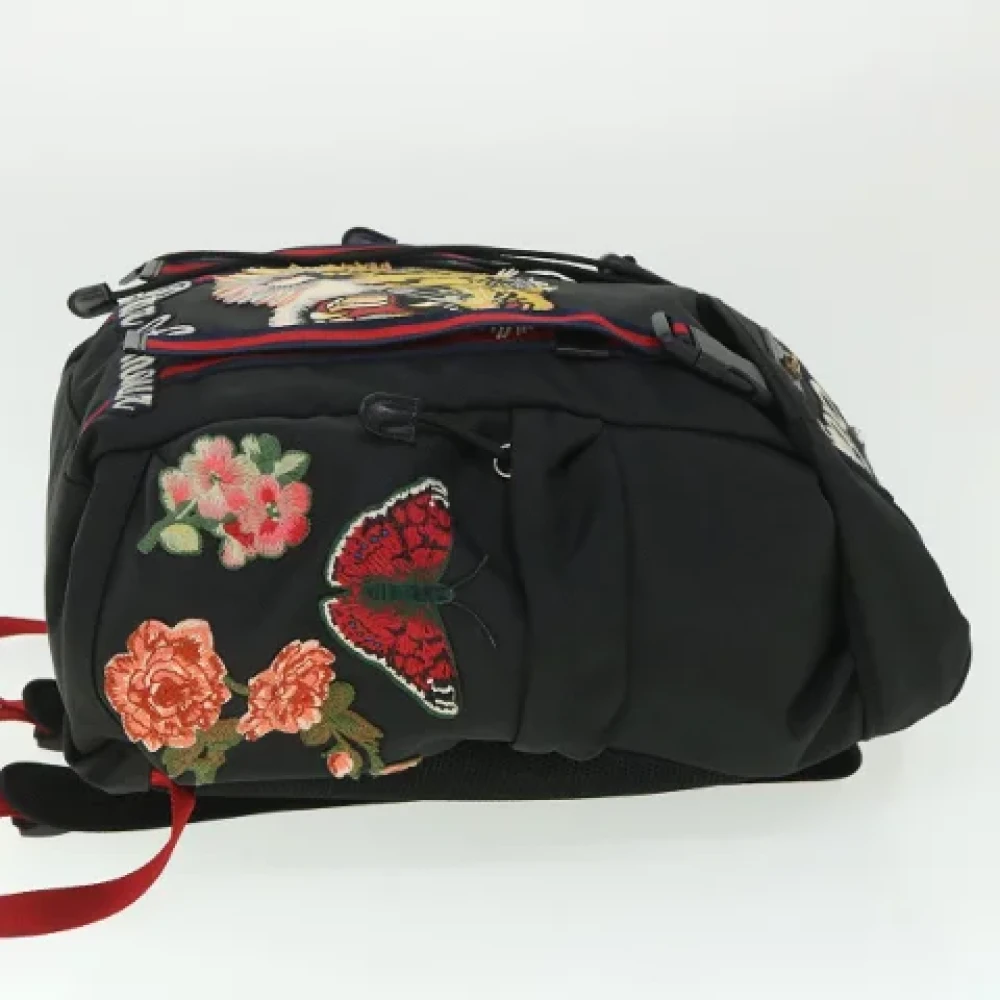 Gucci Vintage Pre-owned Cotton backpacks Black Dames