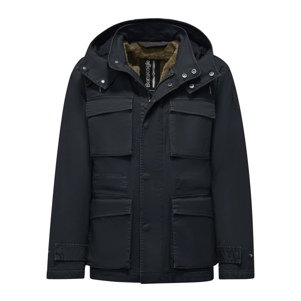 BomBoogie Field Jacket met Afneembare Eco-Fur Voering Blue Heren