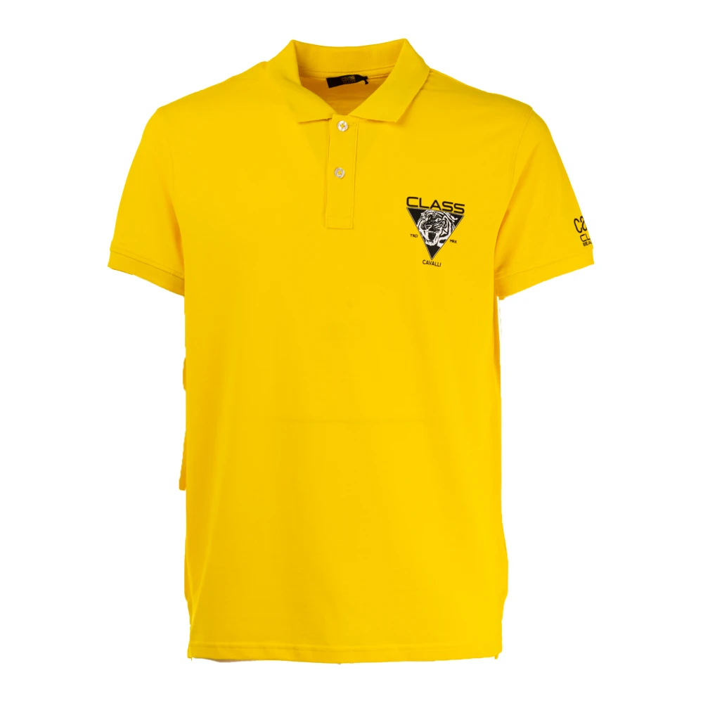 Cavalli Class Klassiek Heren Polo Shirt Yellow Heren