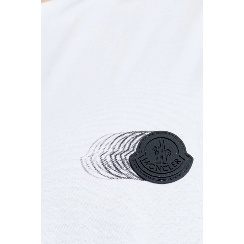 Moncler T-shirt met logopatch White Heren