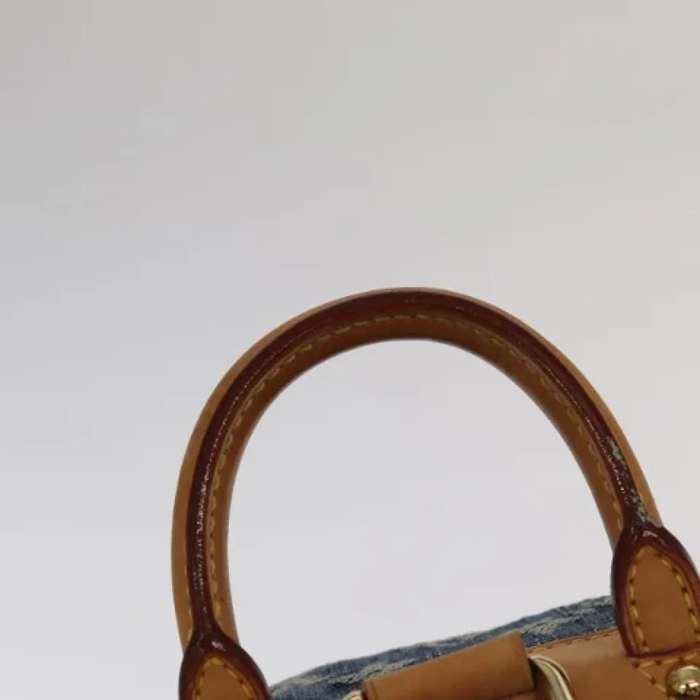 Louis Vuitton Vintage Pre-owned Denim backpacks Blue Dames