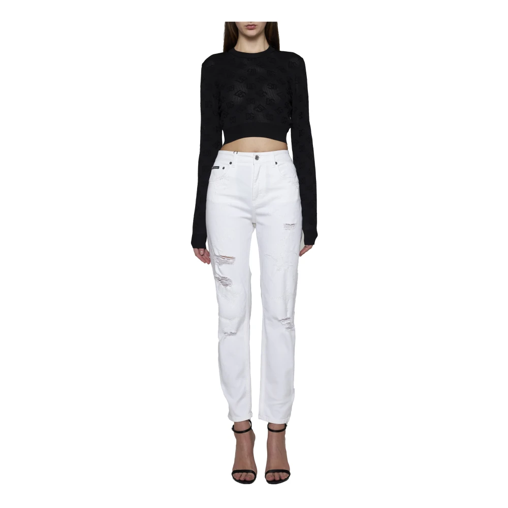 Dolce & Gabbana Klassieke 5-Pocket Jeans White Dames