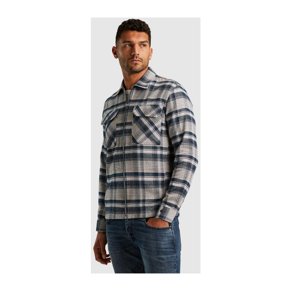 Cast Iron Geruit Borstel Overshirt Regular Fit Multicolor Heren