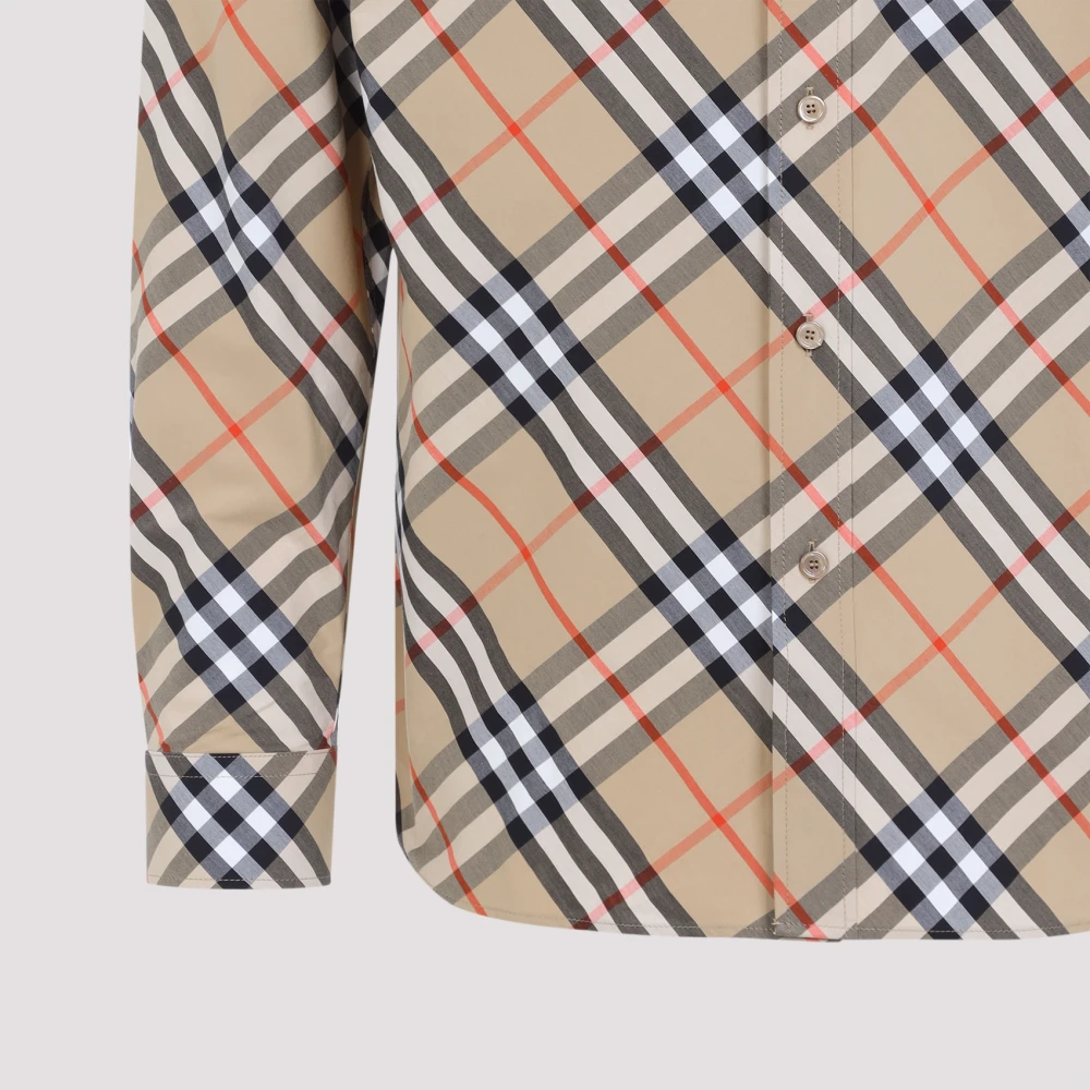 Burberry Sand Check Checkshirt Beige Heren