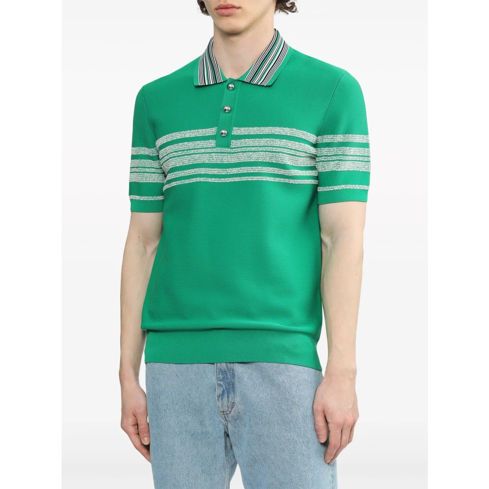 Wales Bonner Gebreide Polo Green Heren