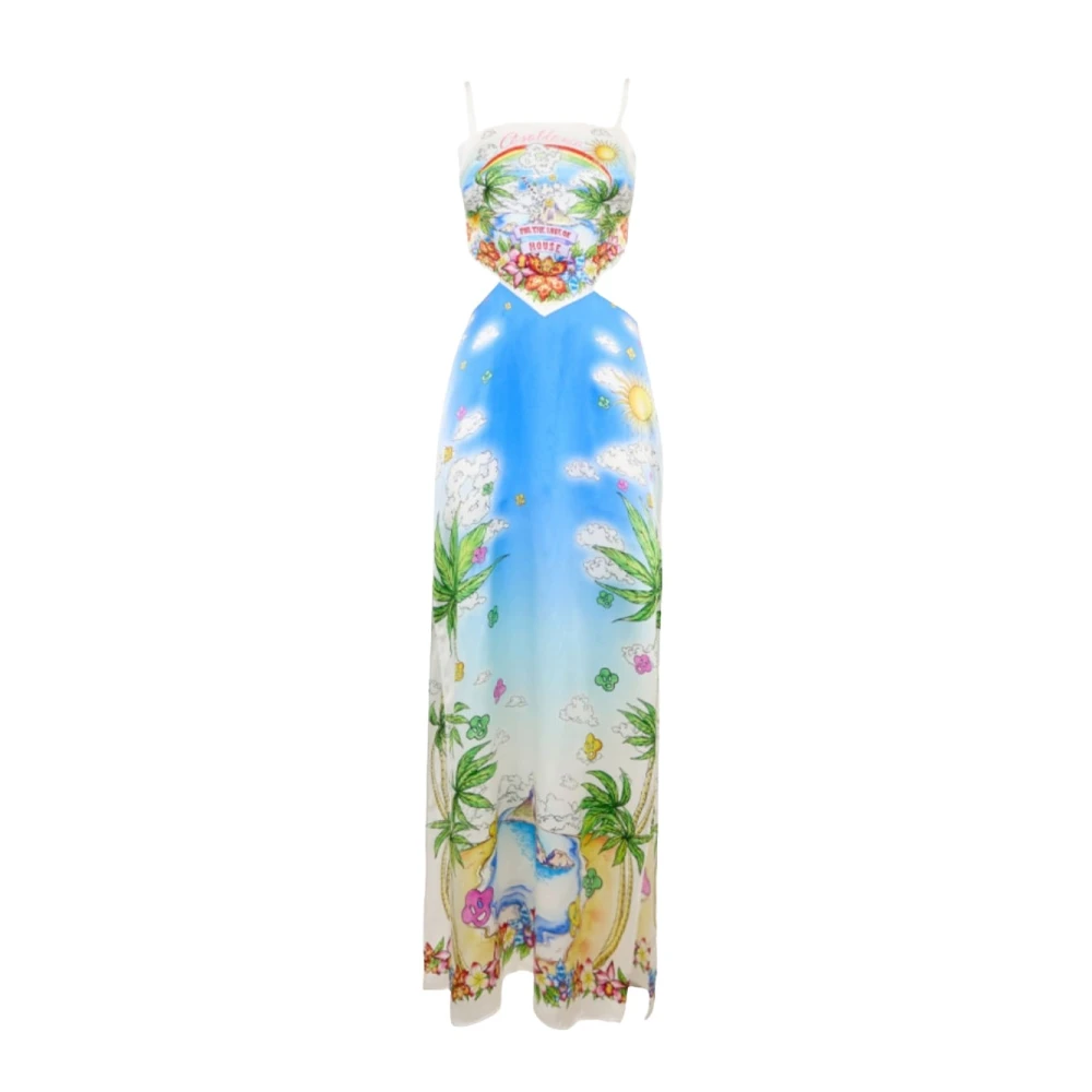 Casablanca Women's Multicolor Maxi Dresses, S, Scarf Dress