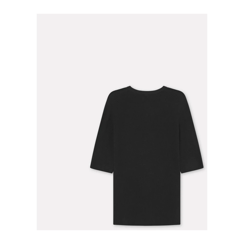 Mark Kenly Domino Tan Kasjmier Zwart Blouse met Ribboorden Black Dames
