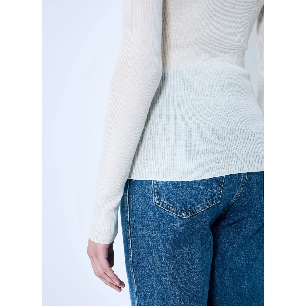 Khaite Merino V-hals Gebreide Top White Dames