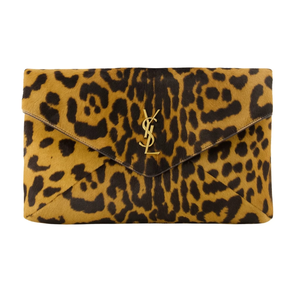 Saint Laurent Women's Brown Cassandre Pouch - Wallets & Cardholders - One Size - Accessories