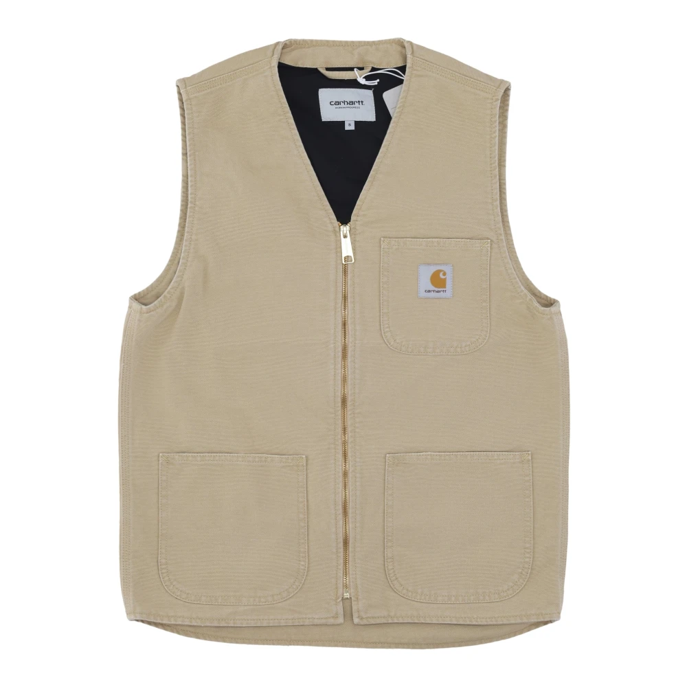 Carhartt WIP Canvas Vest met Bourbon Aged Stijl Beige Heren