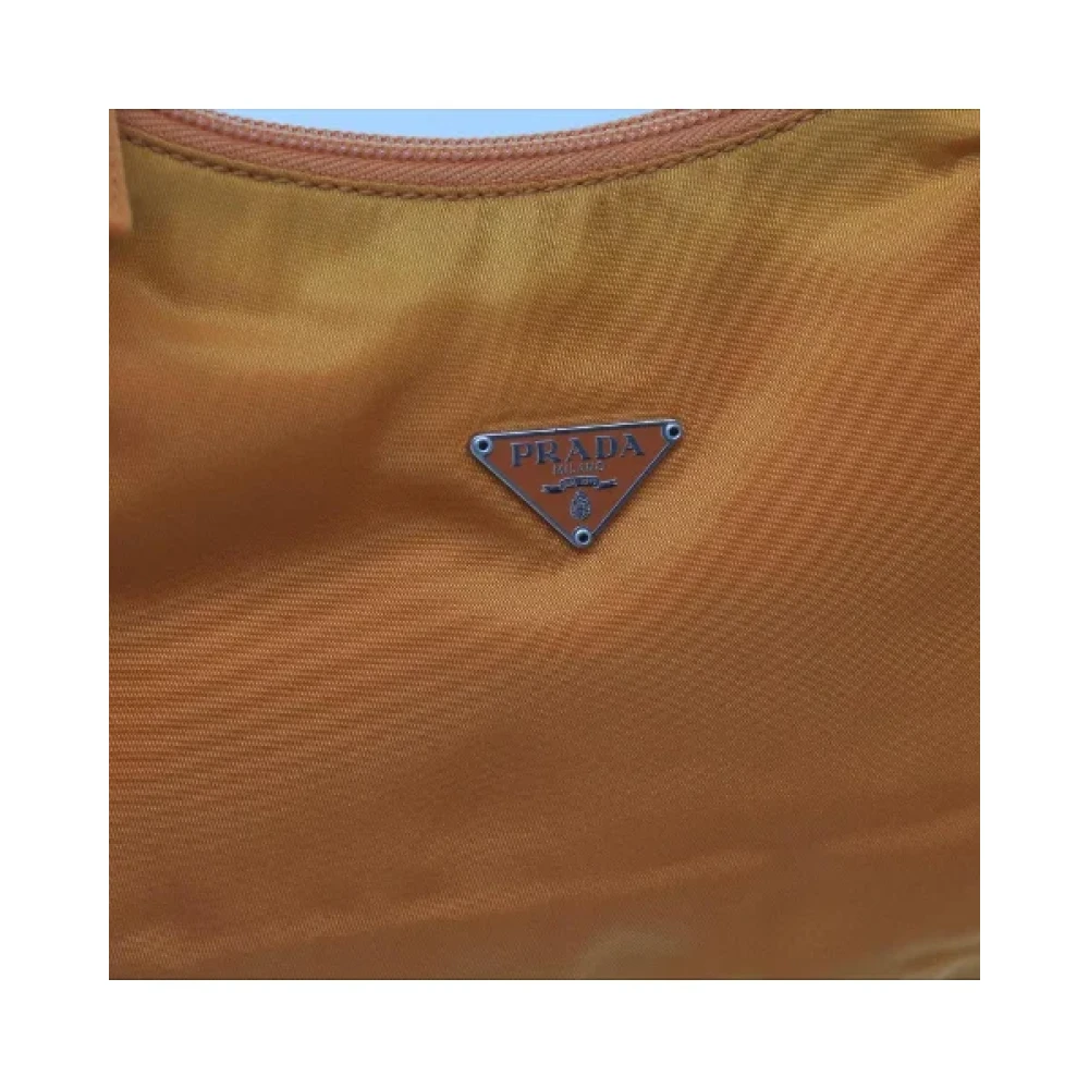 Prada Vintage Pre-owned Nylon handbags Orange Dames
