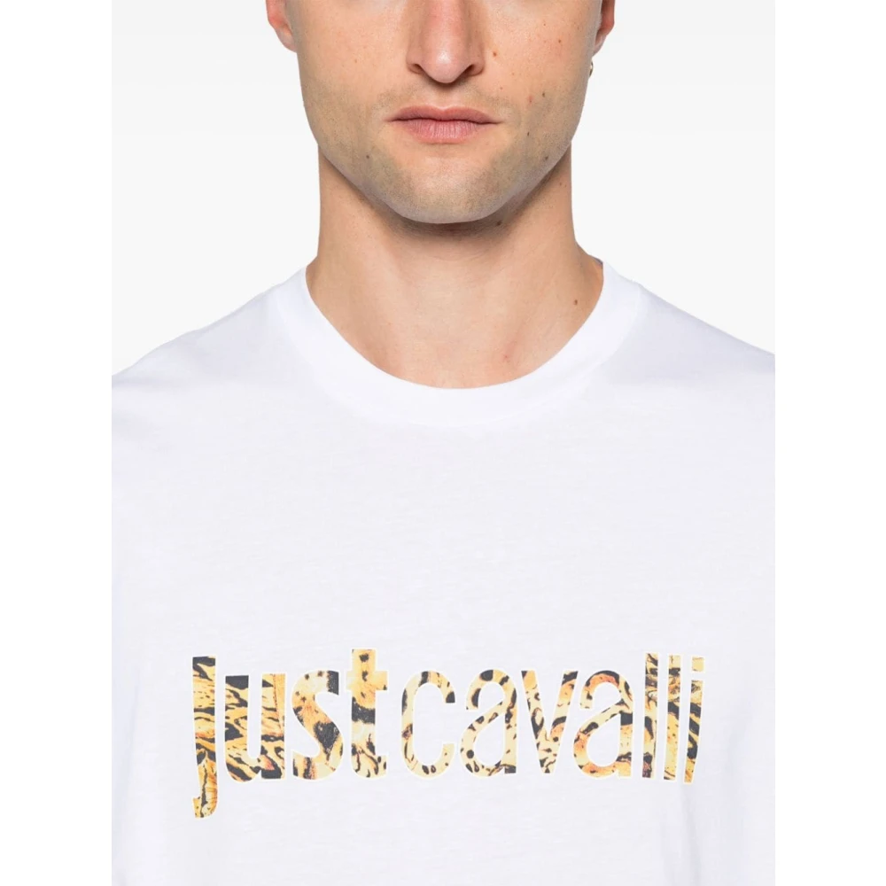 Just Cavalli Wit T-shirt voor mannen Aw24 White Heren