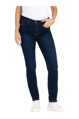 Mörkt Tvättade Straight-Leg Jeans
