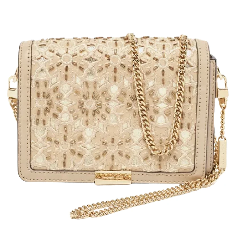 Michael Kors Pre-owned Leather clutches Beige Dames