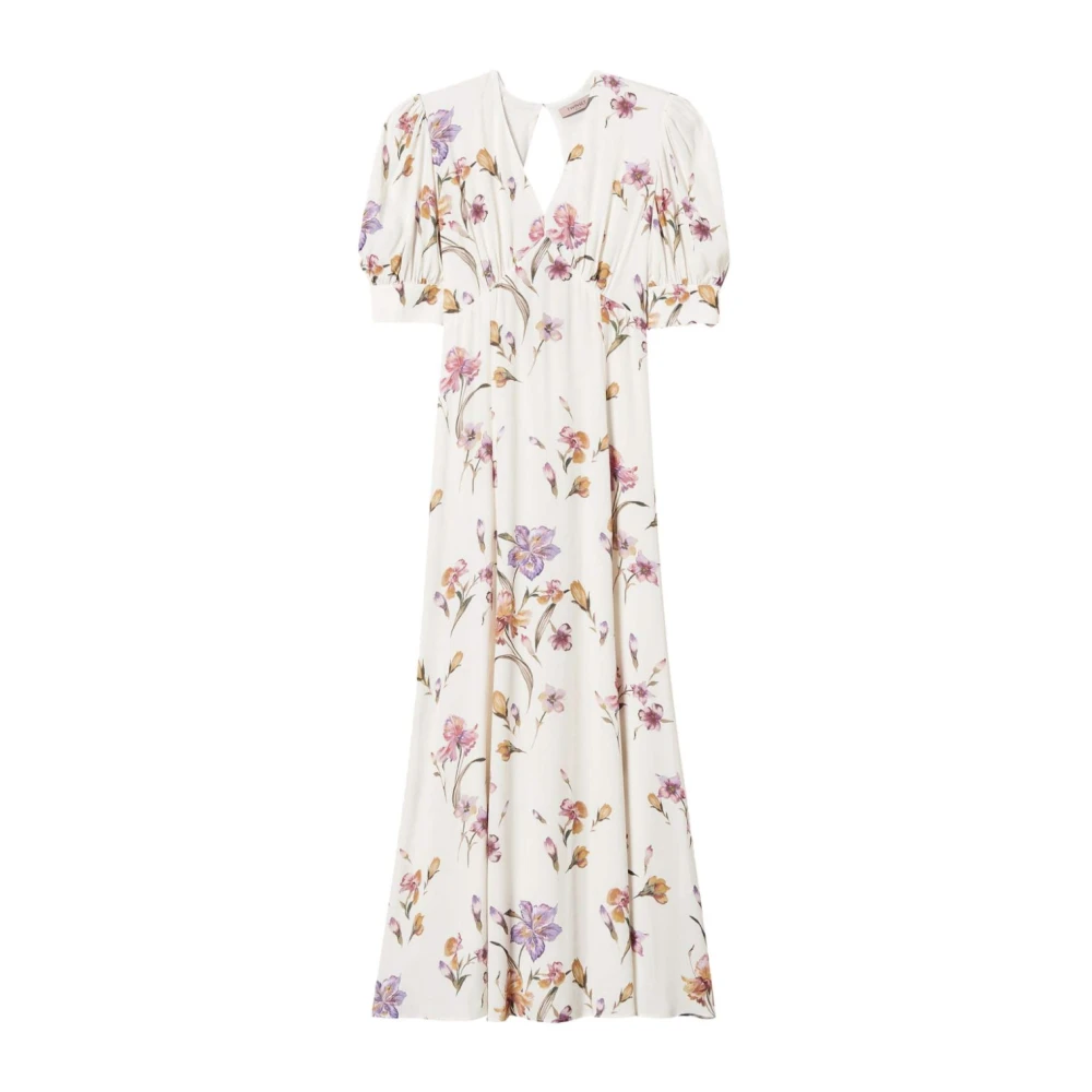 Twinset Witte Jurk Elegantie Grijs Chic Multicolor Dames