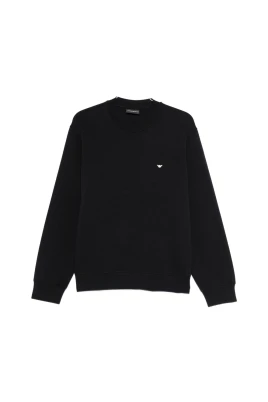Double Jersey Sweatshirt med Micro Eagle-broderi