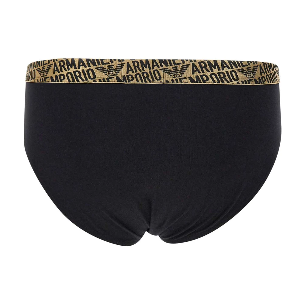 Emporio Armani Zwart Stretch Katoenen Ondergoed Black Heren