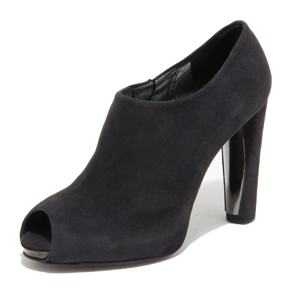 Stuart Weitzman Women's Gray Open Toe High Heel Shoes