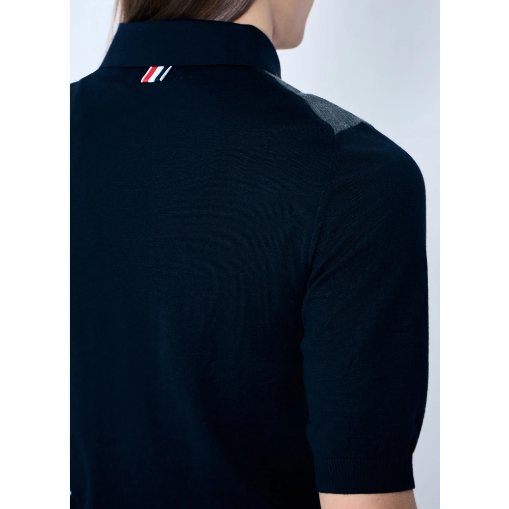 Thom Browne Polo Shirt met Contrastpanelen Multicolor Heren