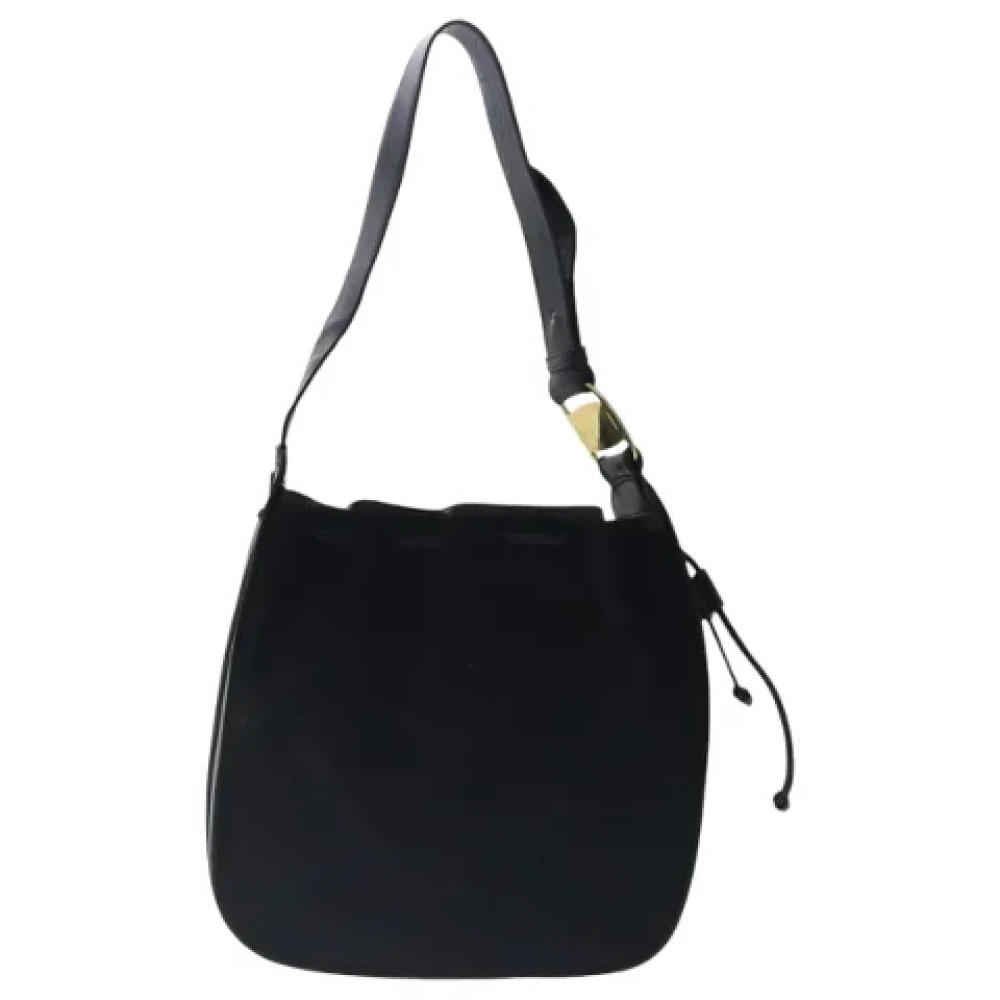 Salvatore Ferragamo Pre-owned Suede shoulder-bags Black Dames
