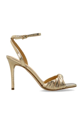 Kiana Metallic Snake Embossed Leather Sandal