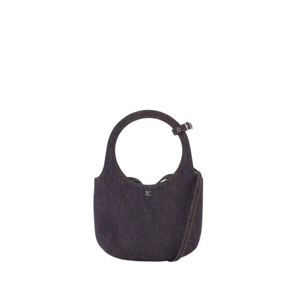Courrèges Grijze Katoenen Crossbody Tas met Twee Compartimenten Gray Dames