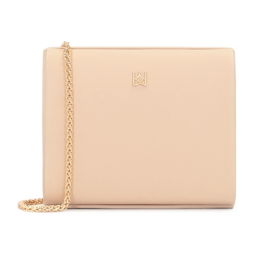 Kazar Kleine stijve tas met een ketting over de schouder Beige Dames