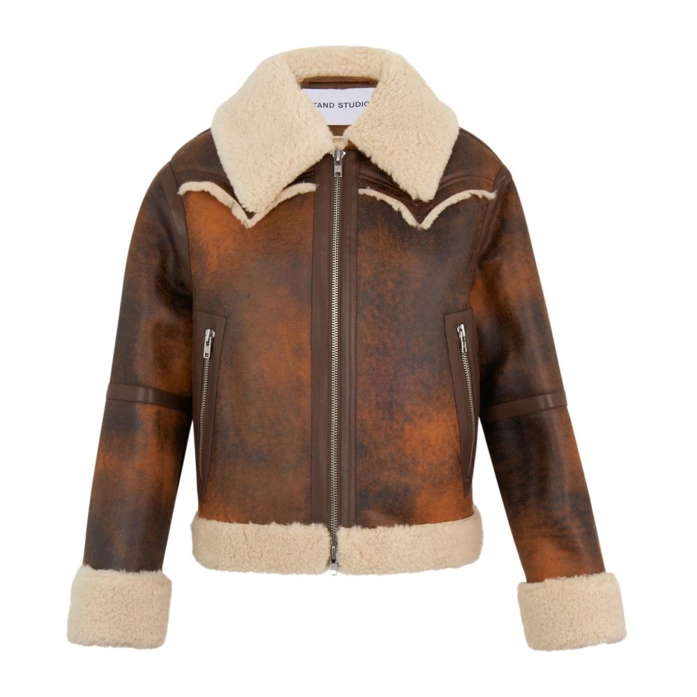 Jackets > Faux Fur & Shearling Jackets - - Stand Studio - Modalova