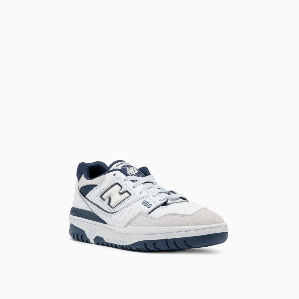 New Balance Retro-geïnspireerde Leren Sneakers Blue Heren